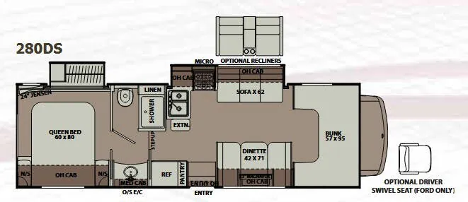 Coachmen Leprechaun 280DS floor plan
