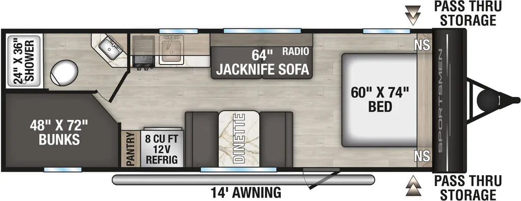 2026 KZ RV Sportsmen 240BH floor plan
