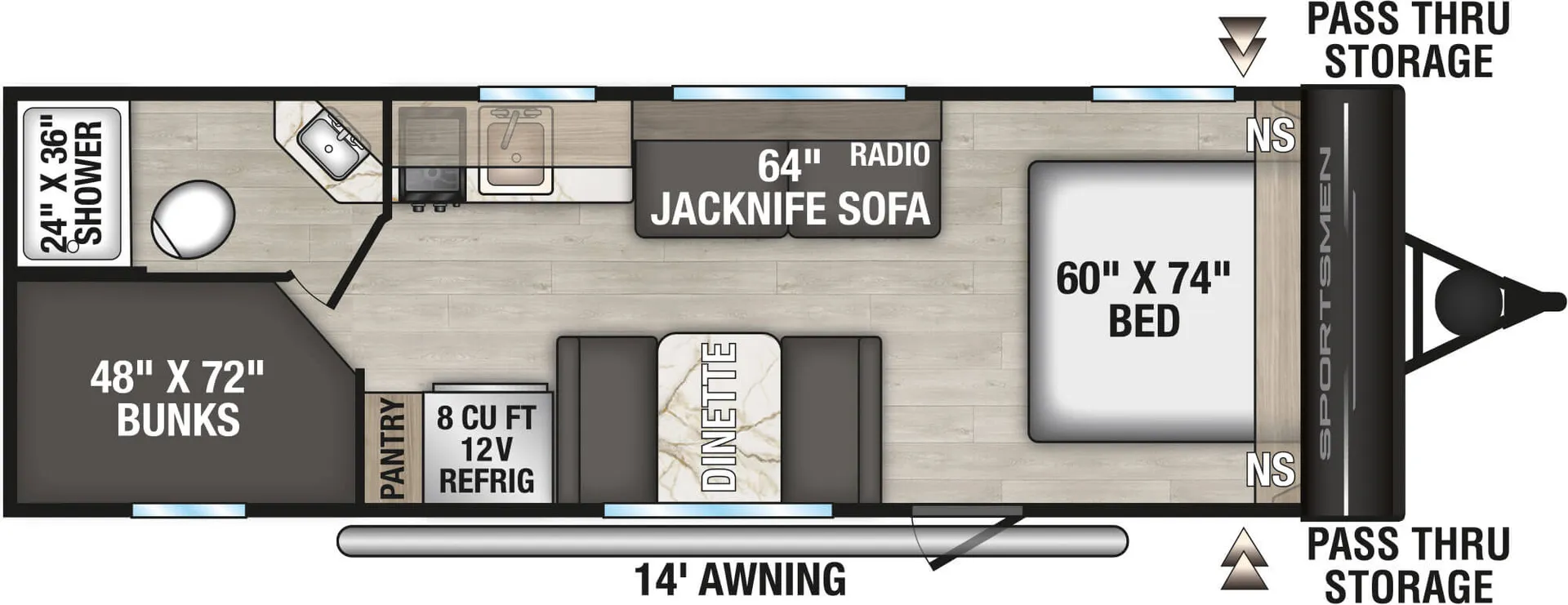 2026 KZ RV Sportsmen 240BH - Floor plan