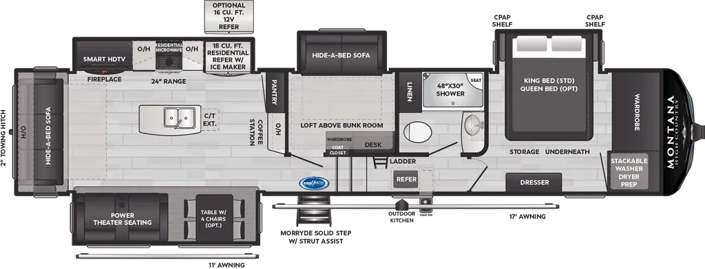 2024 Keystone Montana High Country 385BR floor plan