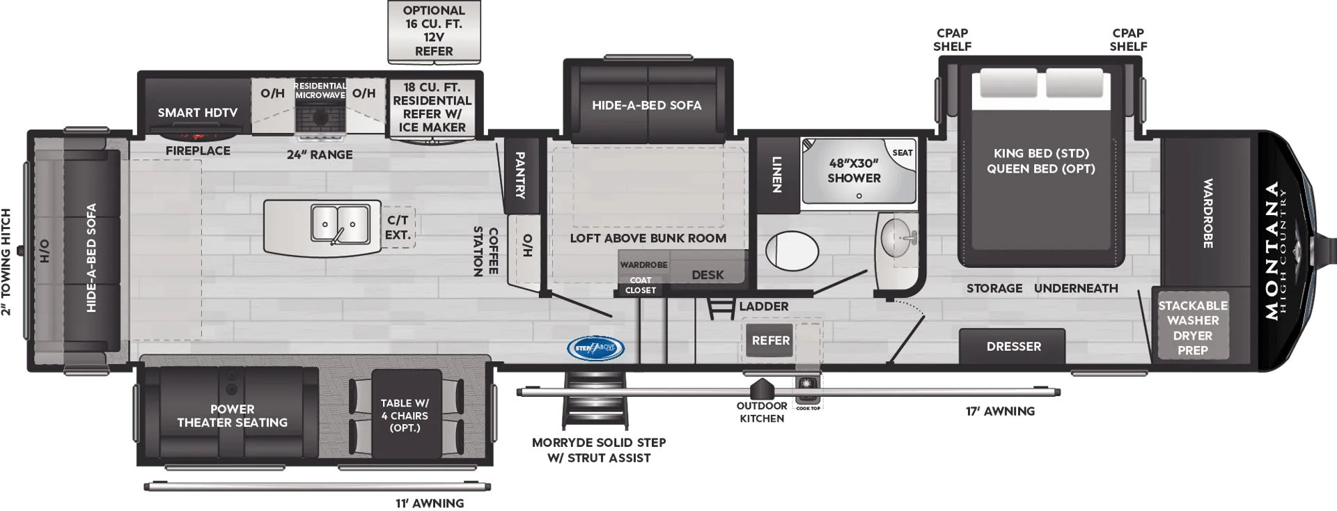 2024 Keystone Montana High Country 385BR - Floor plan