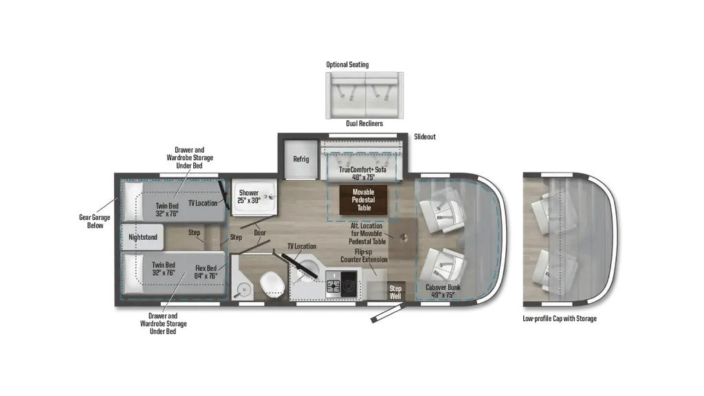 2026 Winnebago Navion 24R floor plan