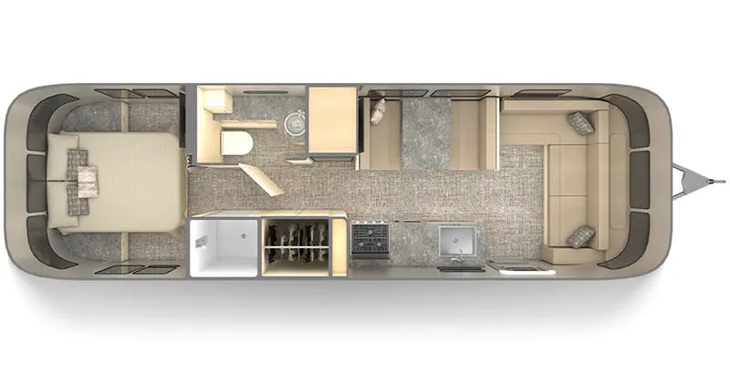 2025 Airstream Flying Cloud 30RB floor plan