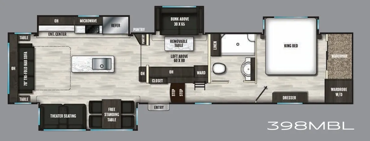 Coachmen Brookstone 398MBL floor plan