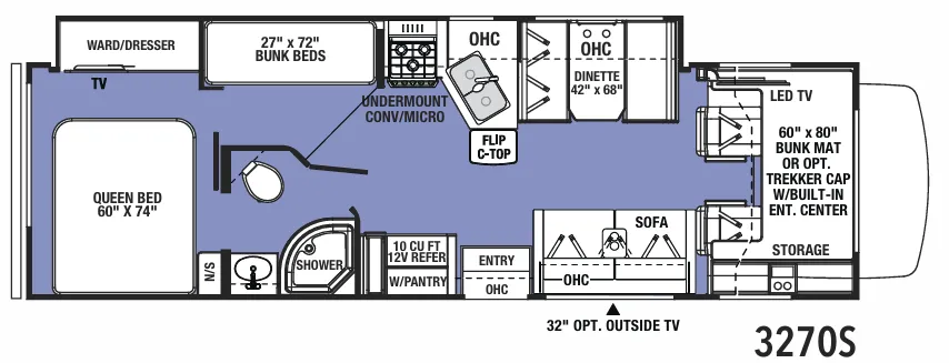Forest River Sunseeker Classic 3270S floor plan