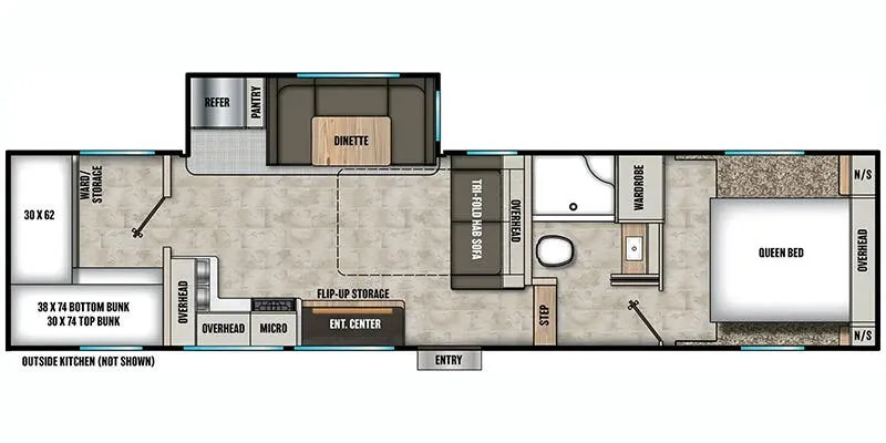 2027 Coachmen Chaparral Lite 274BH floor plan