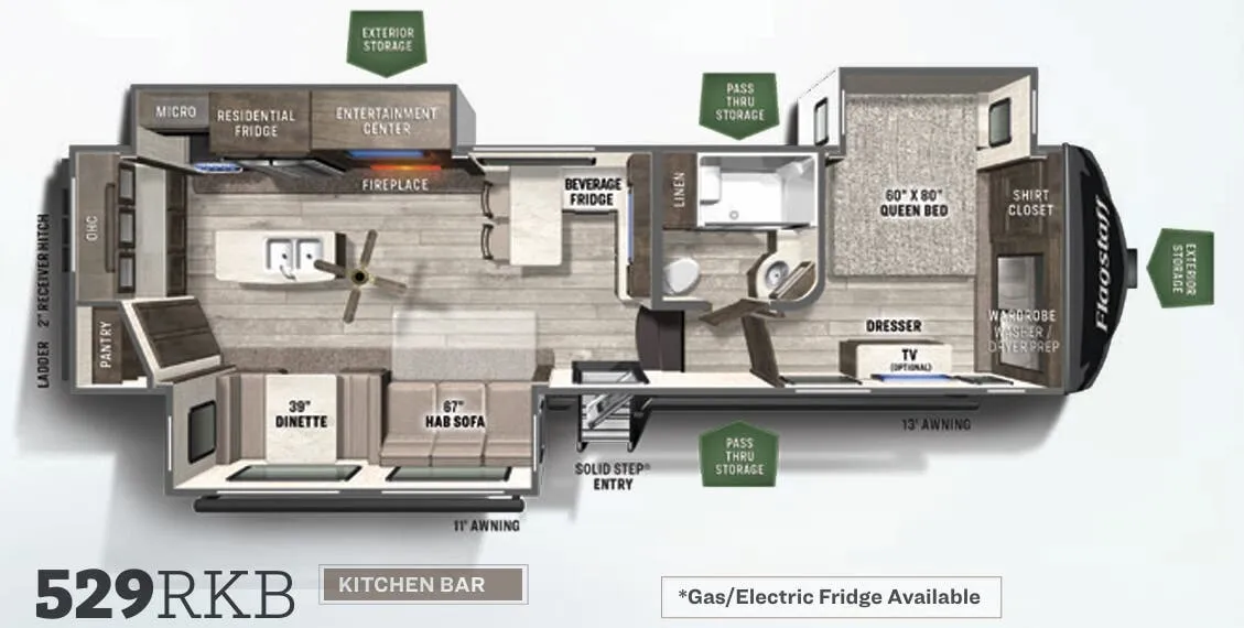 Forest River Flagstaff Super Lite 529RKB floor plan