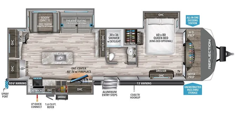 2023 Grand Design Reflection 310MKTS - Floor plan