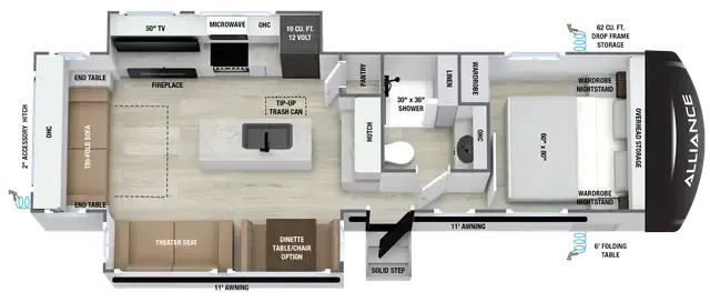 Alliance RV Delta 292RL floor plan