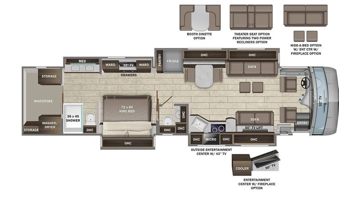 Entegra Coach Cornerstone 45D floor plan