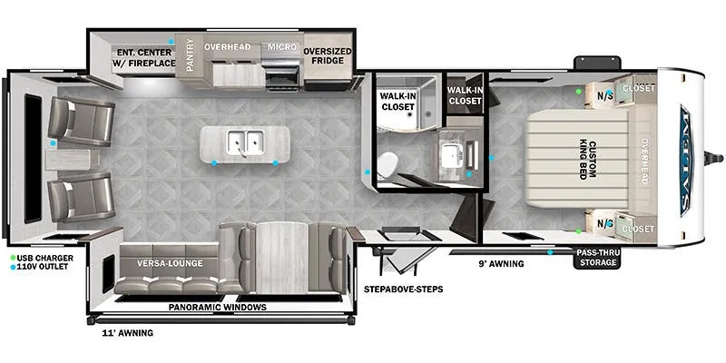 2023 Forest River Salem 27RE floor plan