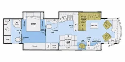 2013 Winnebago Journey 42E - Floor plan