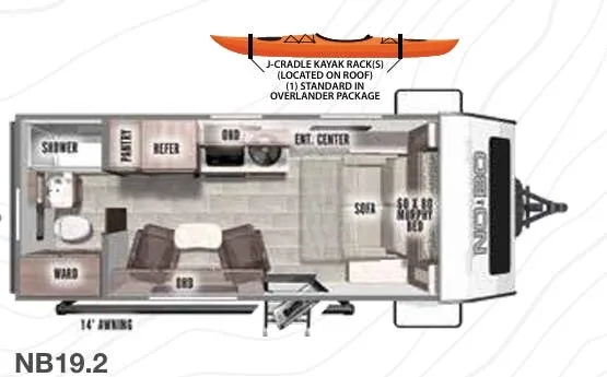 2022 Forest River No Boundaries NB19.2 - Floor plan