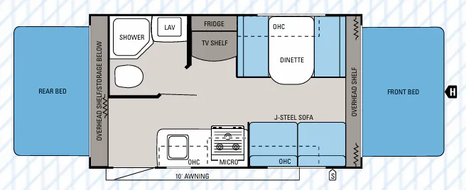 Jayco Jay Feather X17Z floor plan