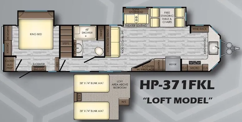 CrossRoads Hampton HP-371FKL floor plan