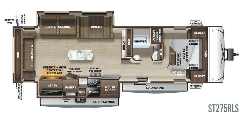 Highland Ridge Silverstar Limited ST275RLS floor plan
