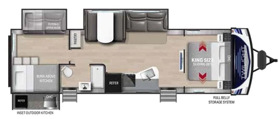 Cruiser RV Twilight Signature 31BH floor plan