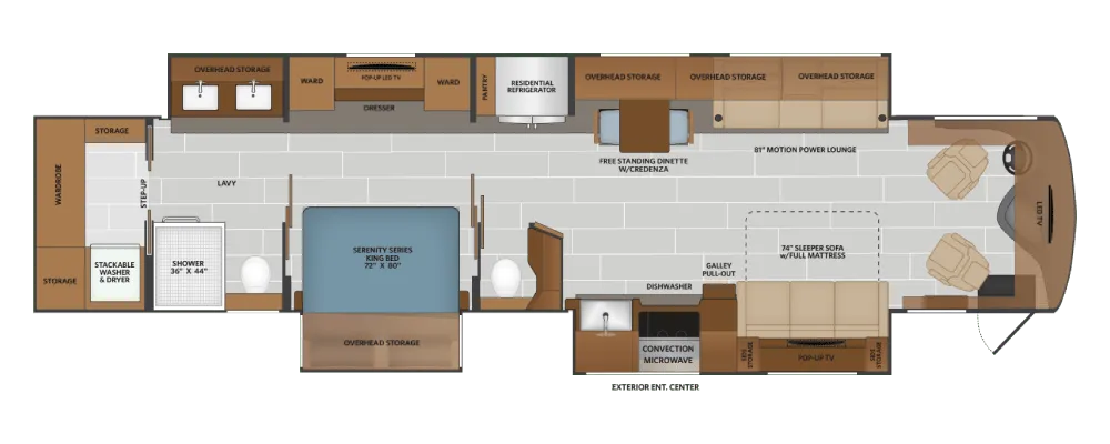 Fleetwood Palisade 45CS floor plan
