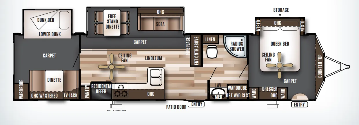 Forest River Wildwood Lodge 404FB floor plan