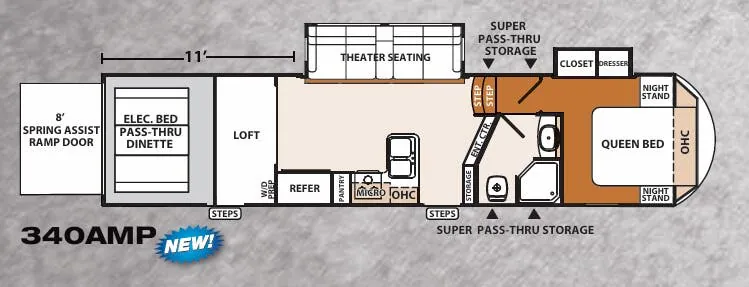 Forest River XLR Thunderbolt 340AMP floor plan