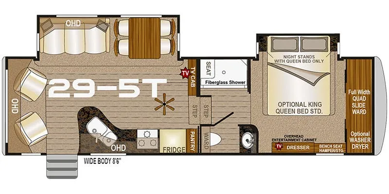 Northwood Arctic Fox Grande Ronde 29-5T floor plan