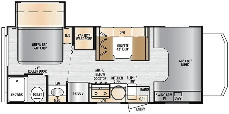 2026 EAST TO WEST Entrada 220S - Floor plan