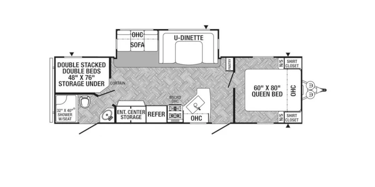 2022 Palomino Puma 28DBFQ - Floor plan