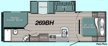 Gulf Stream Ameri-Lite Ultra-Lite 269BH floor plan
