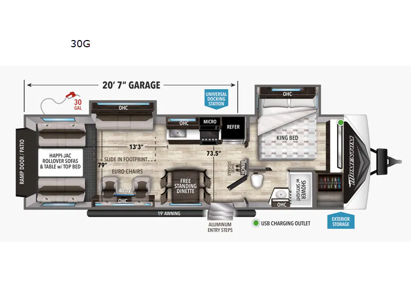 2022 Grand Design Momentum G-Class 30G — Floor plan