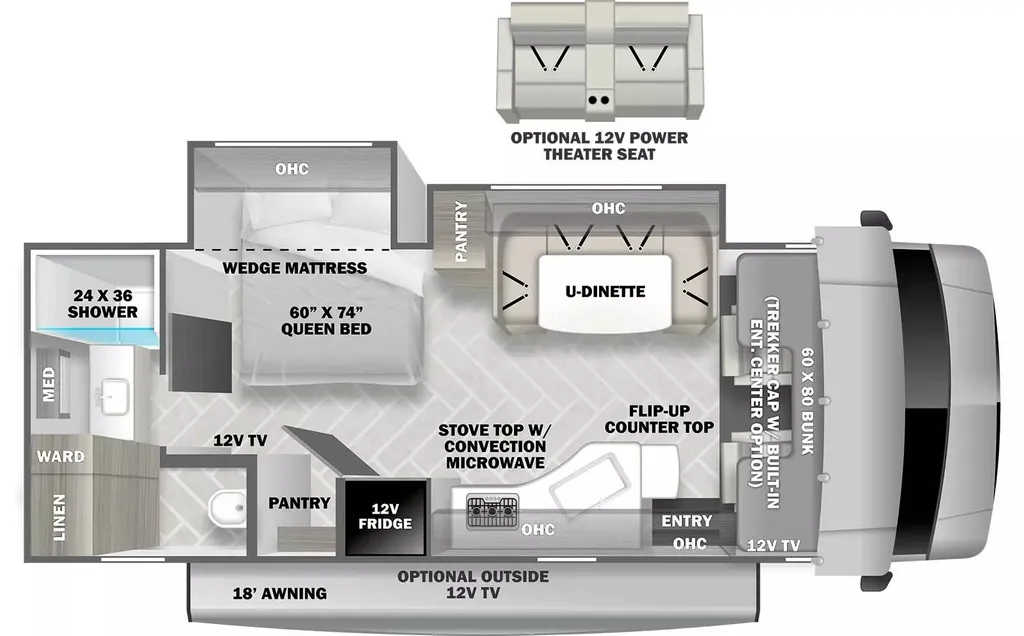 2024 Forest River Sunseeker 2440DS floor plan