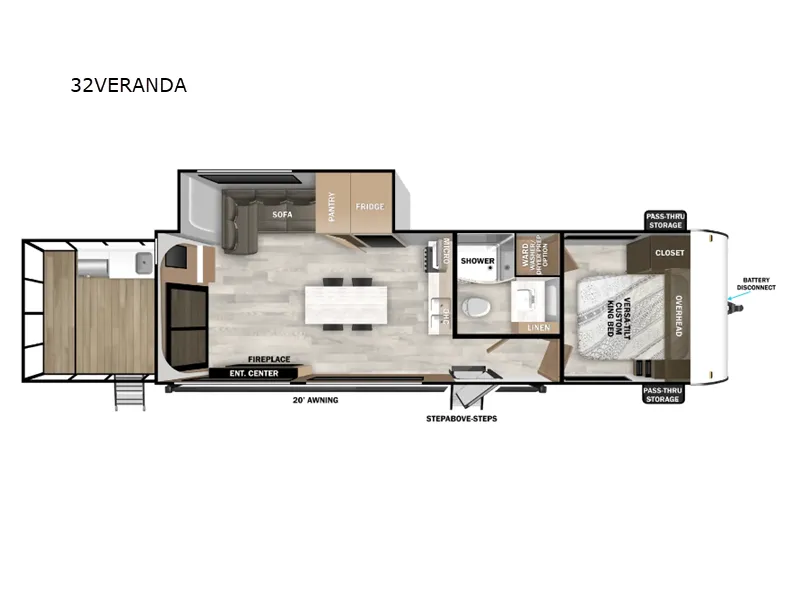 2025 Forest River Wildwood Veranda 32 floor plan