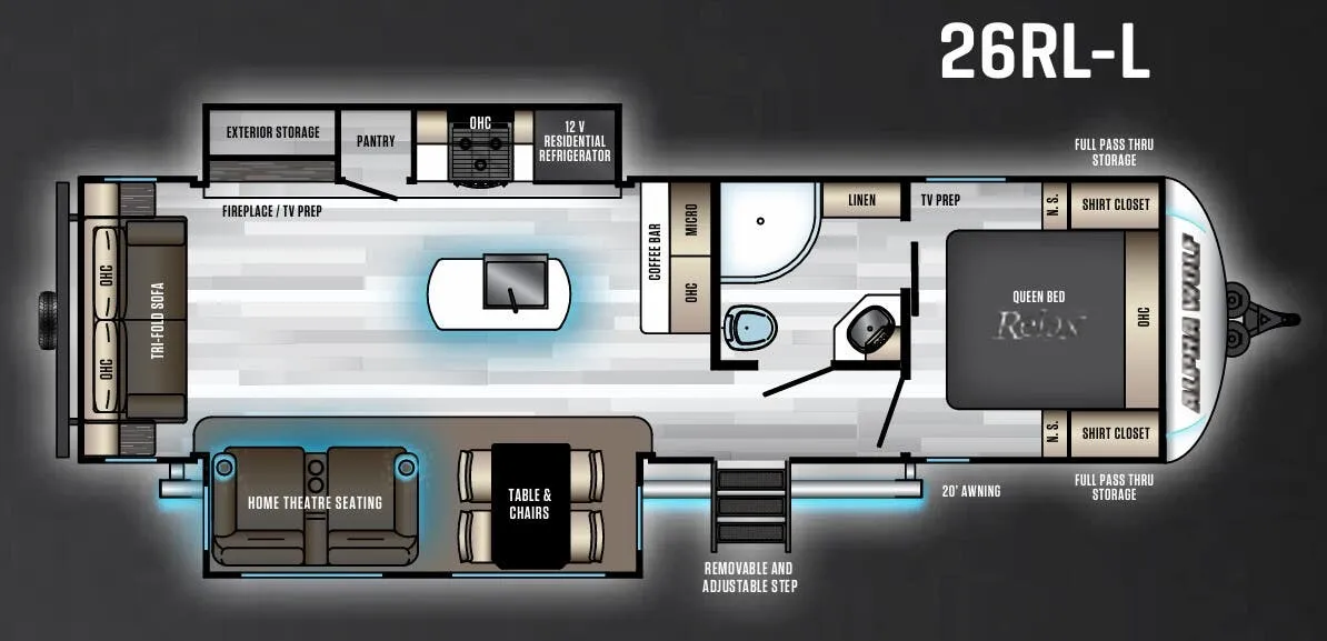 Forest River Cherokee Alpha Wolf 26RL-L floor plan