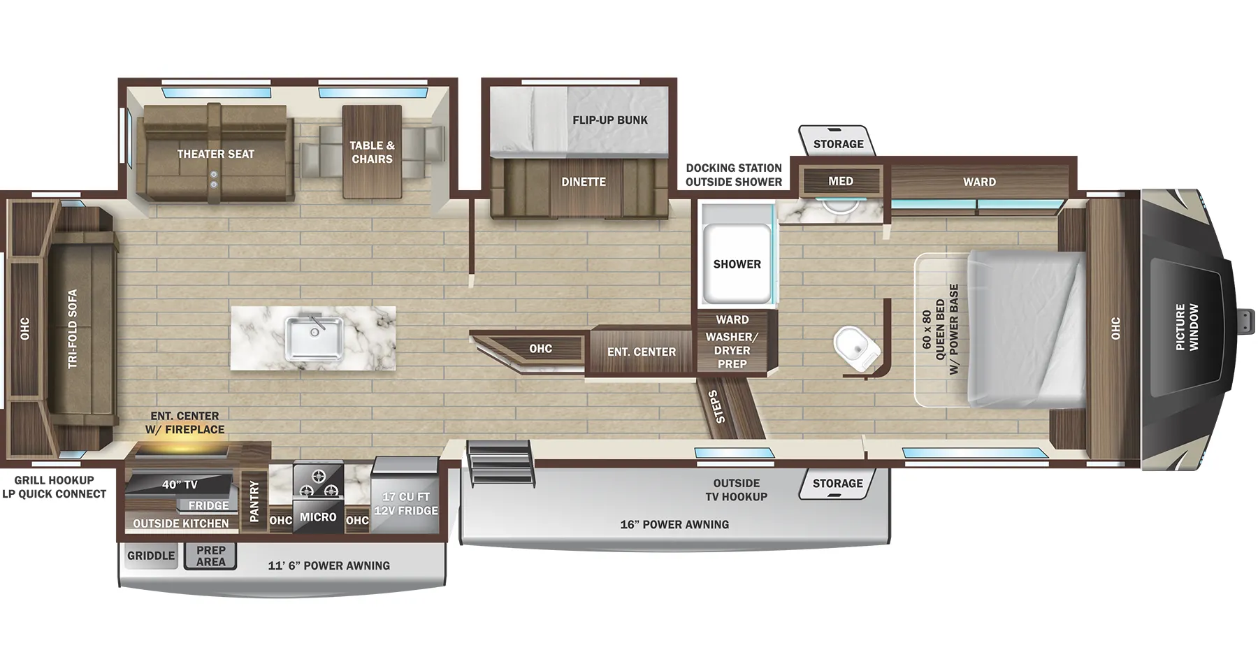 Highland Ridge Open Range Roamer 354MBH floor plan