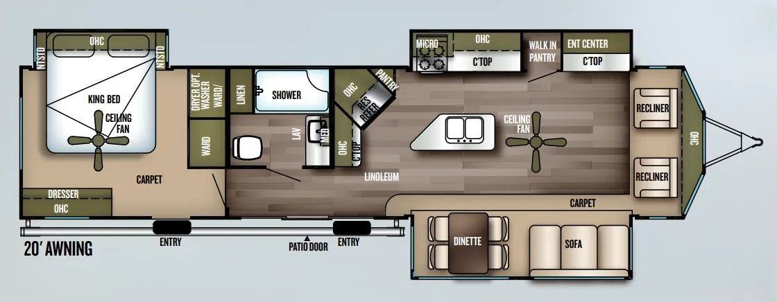 Forest River Wildwood Lodge 393FLT floor plan