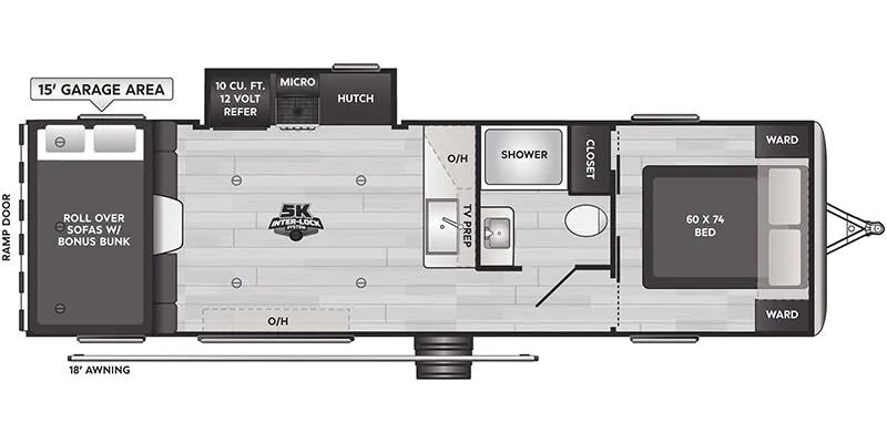 Keystone Raptor Carbon 30WFO floor plan