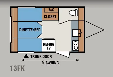K-Z Sportsmen Classic 13FK floor plan