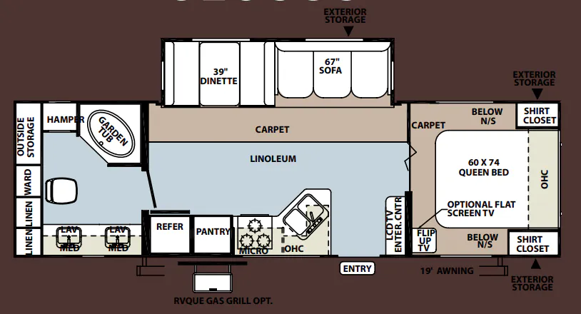 Forest River Rockwood Signature Ultra Lite 8293SS floor plan