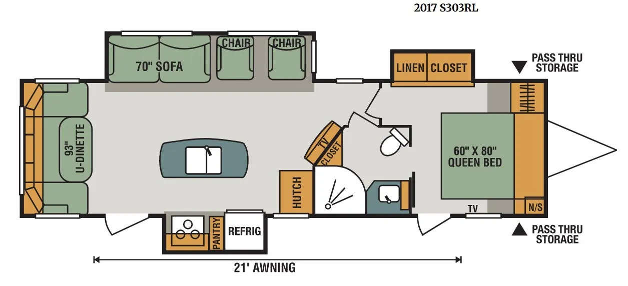 K-Z Spree S303RL floor plan