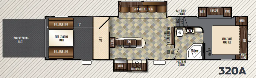 Forest River Vengeance Super Sport 320A floor plan
