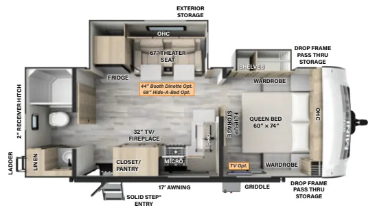 2024 Forest River Rockwood Mini Lite 2511S - Floor plan