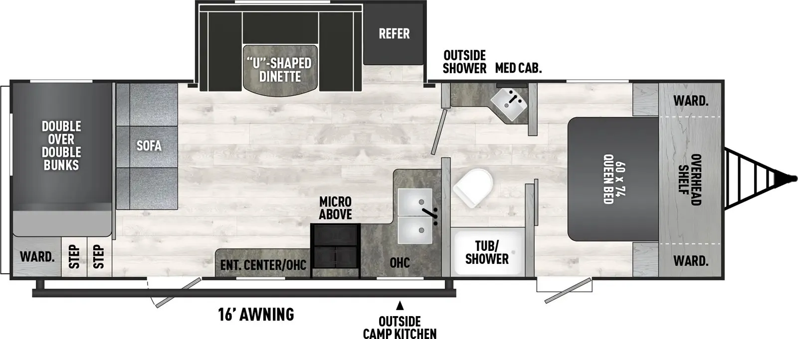 Coachmen Clipper Travel Trailers 262BHS floor plan
