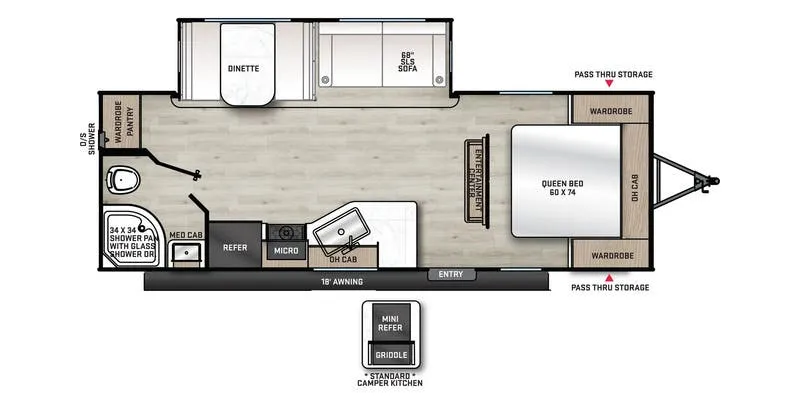 2024 Forest River Aurora 24RBS - Floor plan