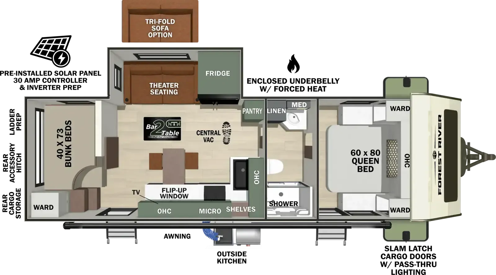 Forest River No Boundaries Beast Mode NB20.0 floor plan