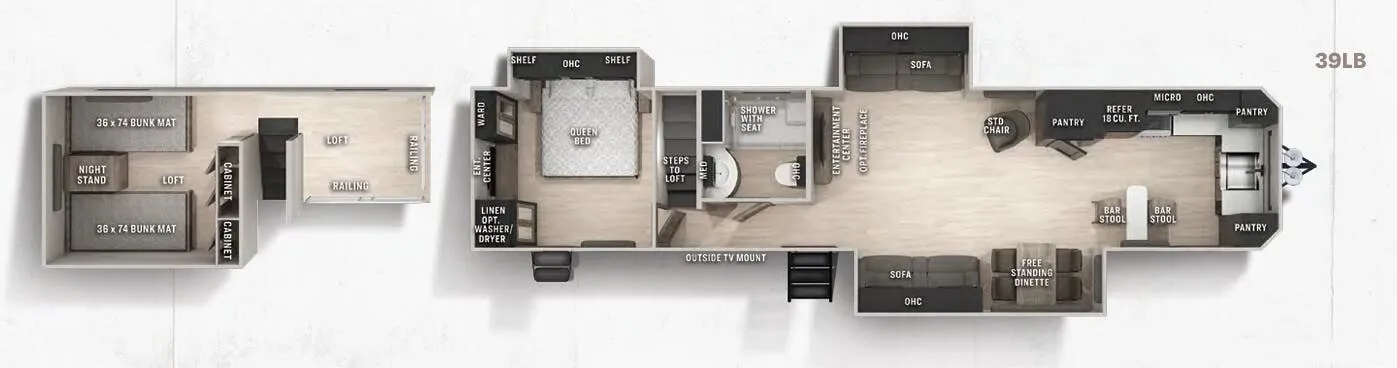 Forest River Cherokee 39LB floor plan