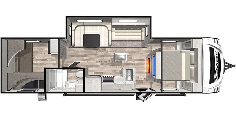 2020 Forest River Vibe Rainier 28QB floor plan