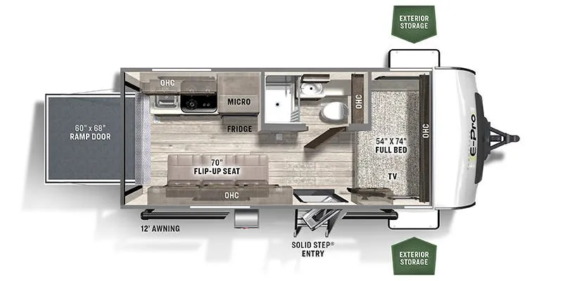 Forest River Flagstaff E-Pro E19FBTH floor plan