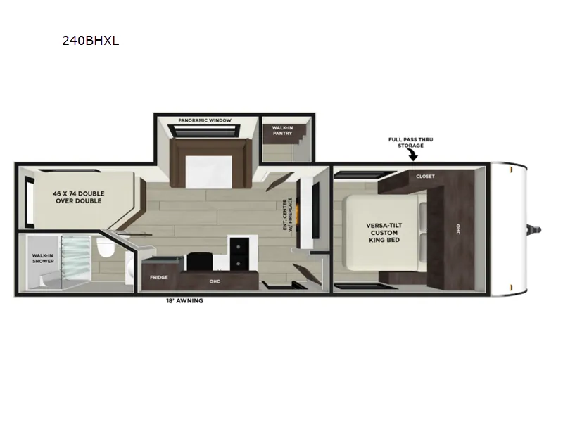 2027 Forest River Wildwood X-Lite 240BHXL floor plan
