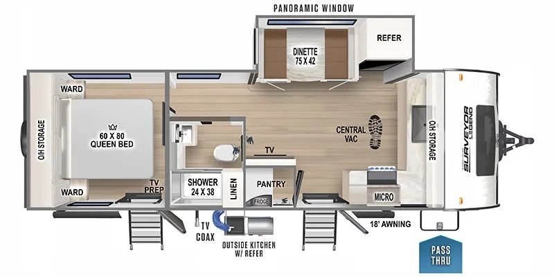 2024 Forest River Surveyor Legend 235FKLE - Floor plan