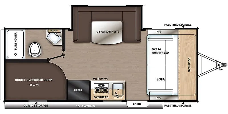 2022 Coachmen Catalina Summit 184BHS floor plan