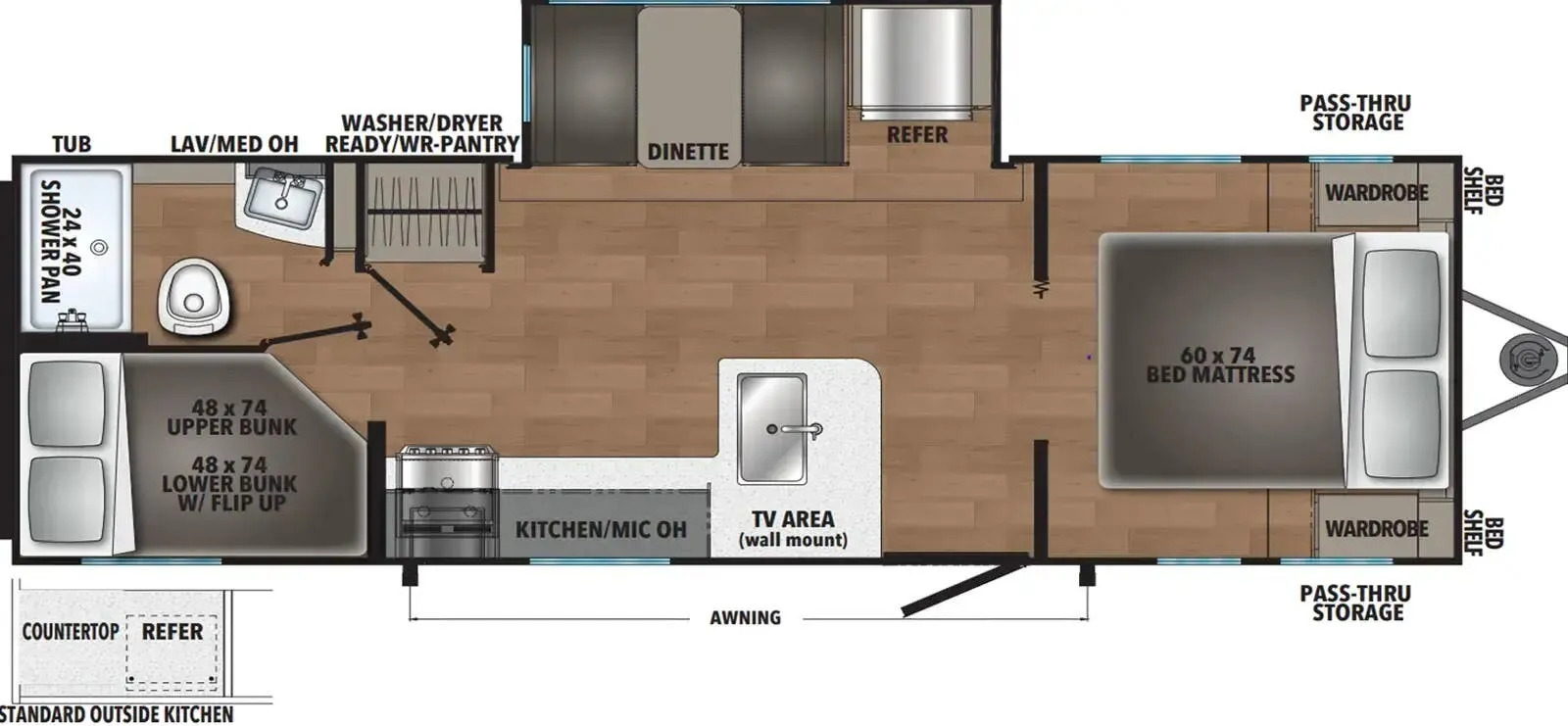 Shasta I-5 525BHS floor plan